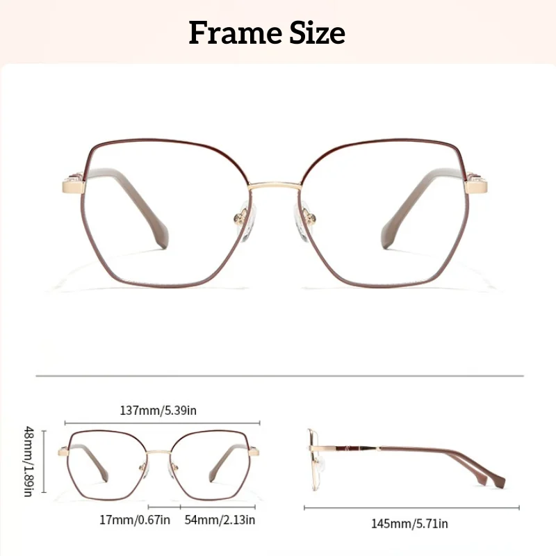 MOMOJA New Women Irregular Special Shaped Cat Eye Glasses Frame Small Size High Grade Elegant Exquisite Fashion Eyeglasses 68019