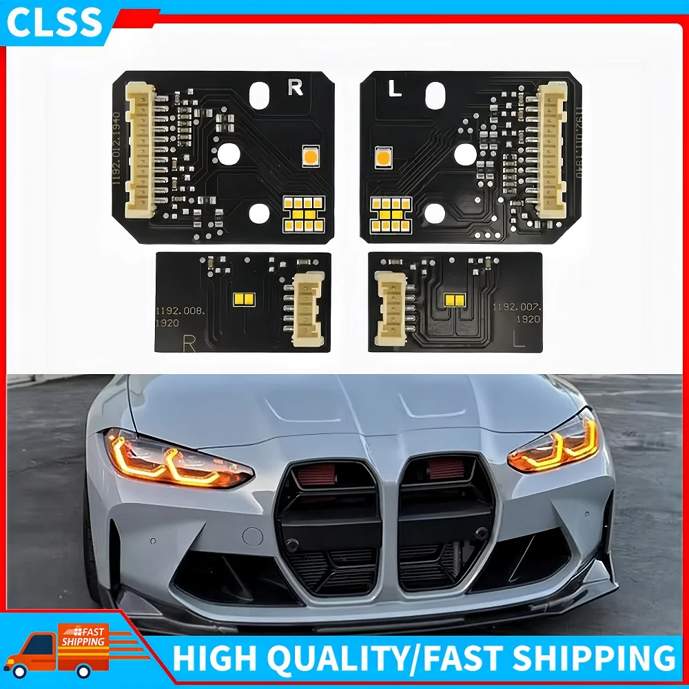 

Yellow Red Blue Amber DRL LED Boards For BMW M3 M4 G80 G82 G83 G22 G23 G26 430i Non RGB Laser Headlight Daytime Running Light