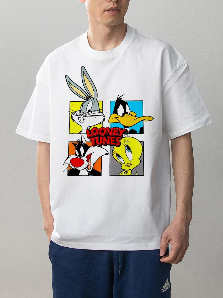 

Bunny Eight Guy, Chu Di, Stupid Big Cat, Daphi Duck, Couple Clothing, Pure Cotton Short-Sleeved T-Shirt, Both Men and Women