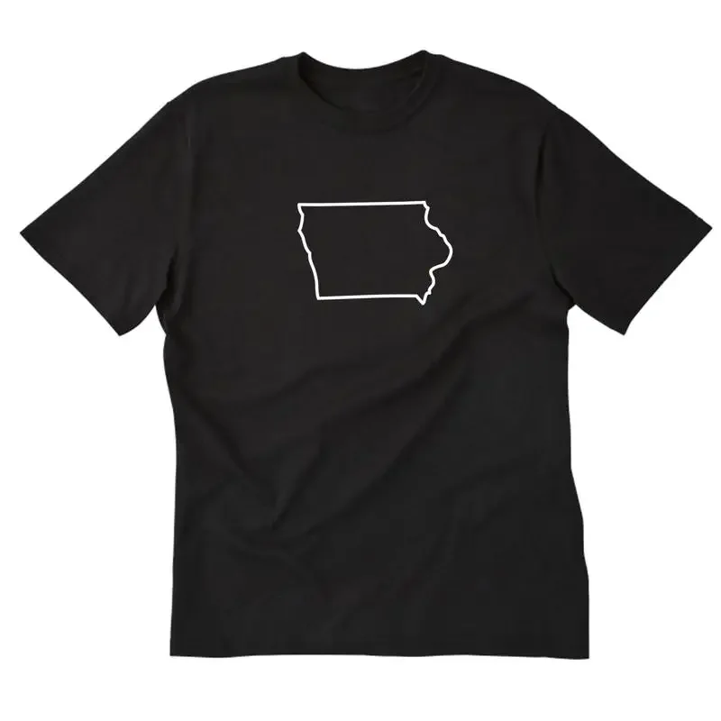 Iowa Outline T ShirT S M L XL 2XL 3XL Cotton Place Name Vacation