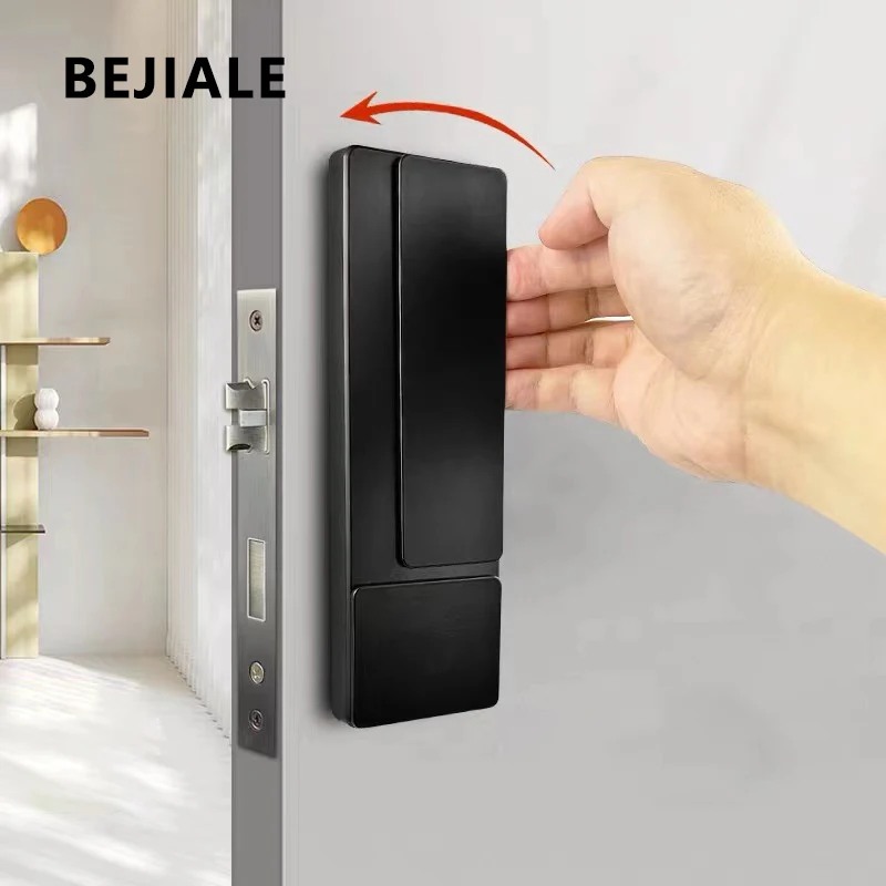 BEJIALE Pure Copper Invisible Door Lock Silent Room Bedroom Gold Modern Minimalist Ecology No Handle Solid Wood Door Child Lock