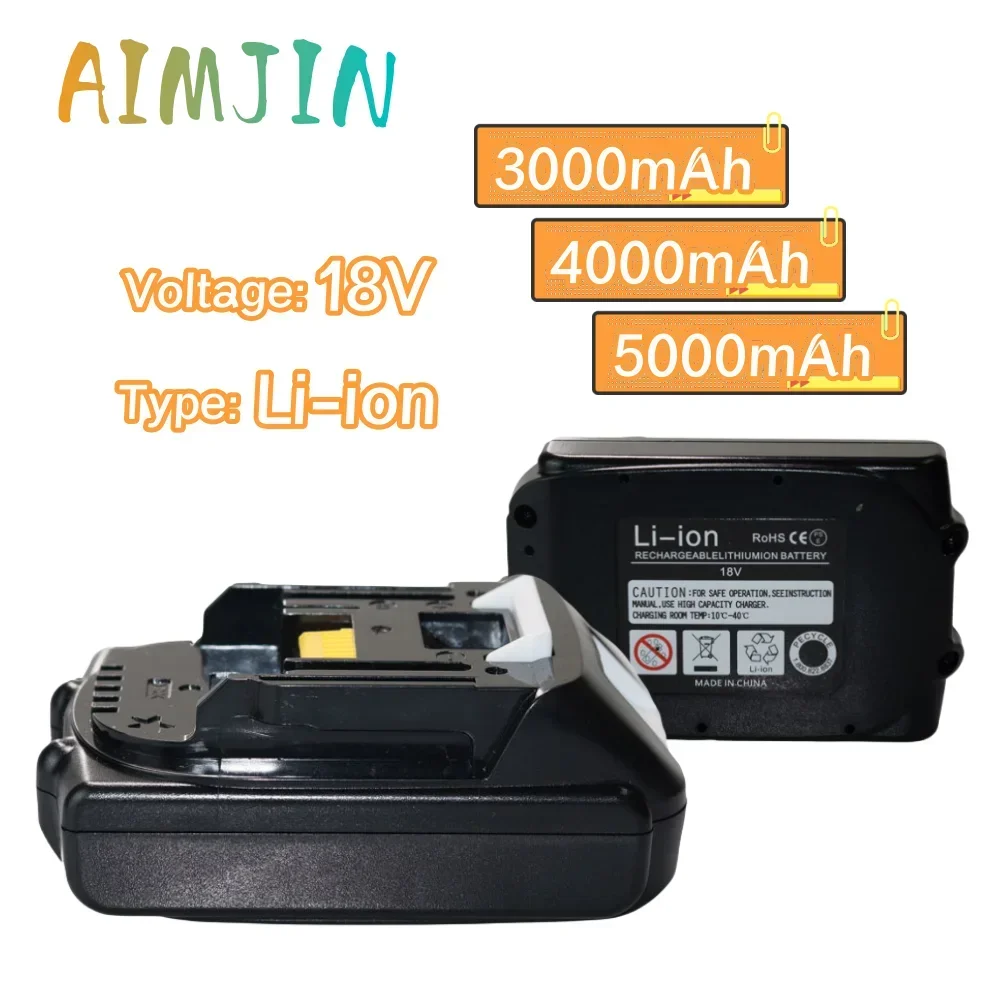 For Makita 18V 3.0Ah/4.0Ah/5.0Ah Li-ion battery Rechargeable Power tools replacement for BL1815 BL1840 LXT400 194204-5 194205-3