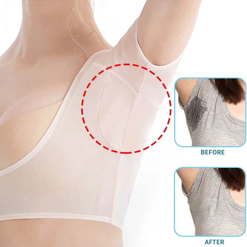 Washable T-shirt Shape Sweat Pads Tops Female Perfume Absorbing Underarm Armpit Sweat Pads Reusable Guards Shield Desodorante