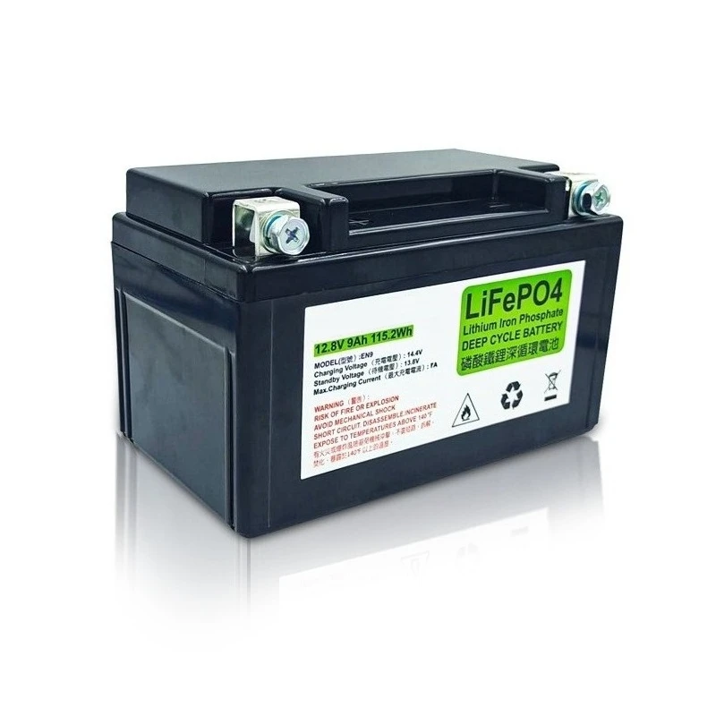 오토바이 배터리 ATV UTV LiFePO4 스쿠터 스타터 300A-400A 내장형 BMS 리튬 배터리 전압 보호 12.8V 7Ah 9Ah
