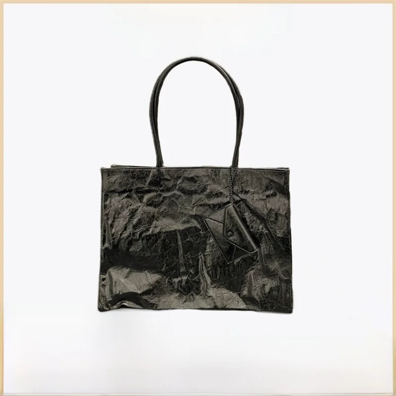 

Женская большая плиссированная сумка-тоут Capaci на одно плечо, пригородная сумка, повседневный коврик, лето 2024, портативная сумка