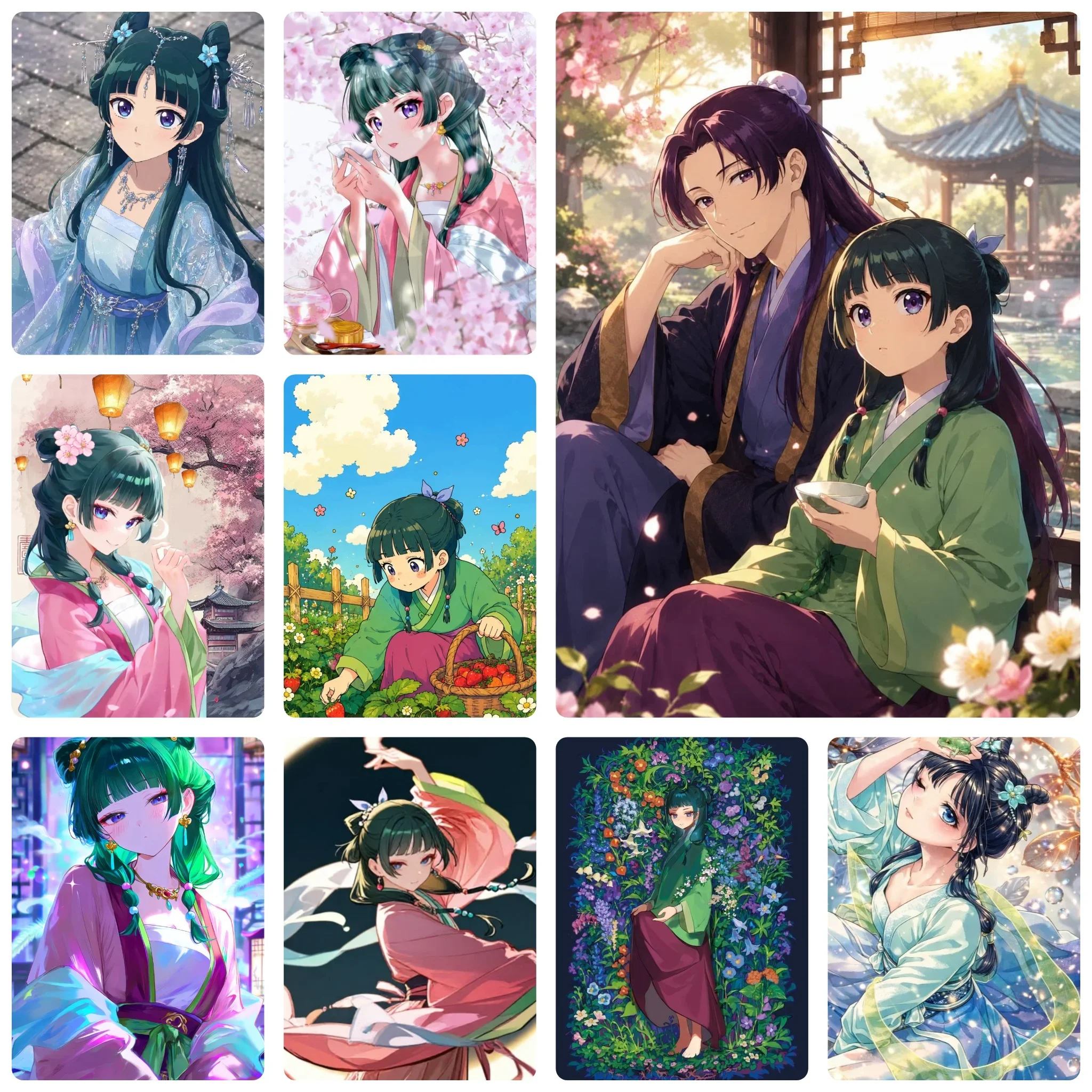 The Apothecary Diaries Anime 5D Diamond Painting Full Round Drill DIY Mosaic Unframed Picture Home Wall Decor for Manga Hobby Fa