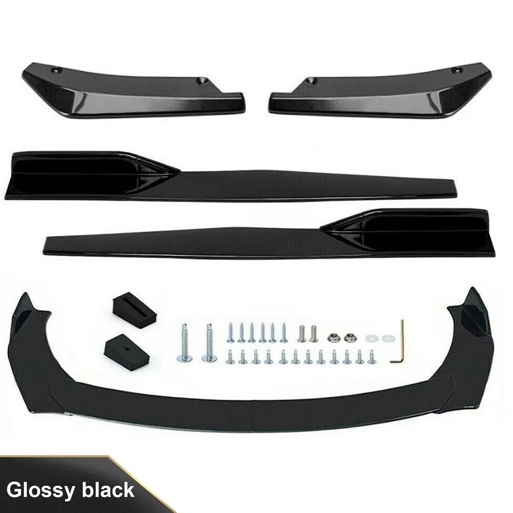 For BMW 325i 328i 330i Black Front Rear Bumper Lip Spoiler Kit +29