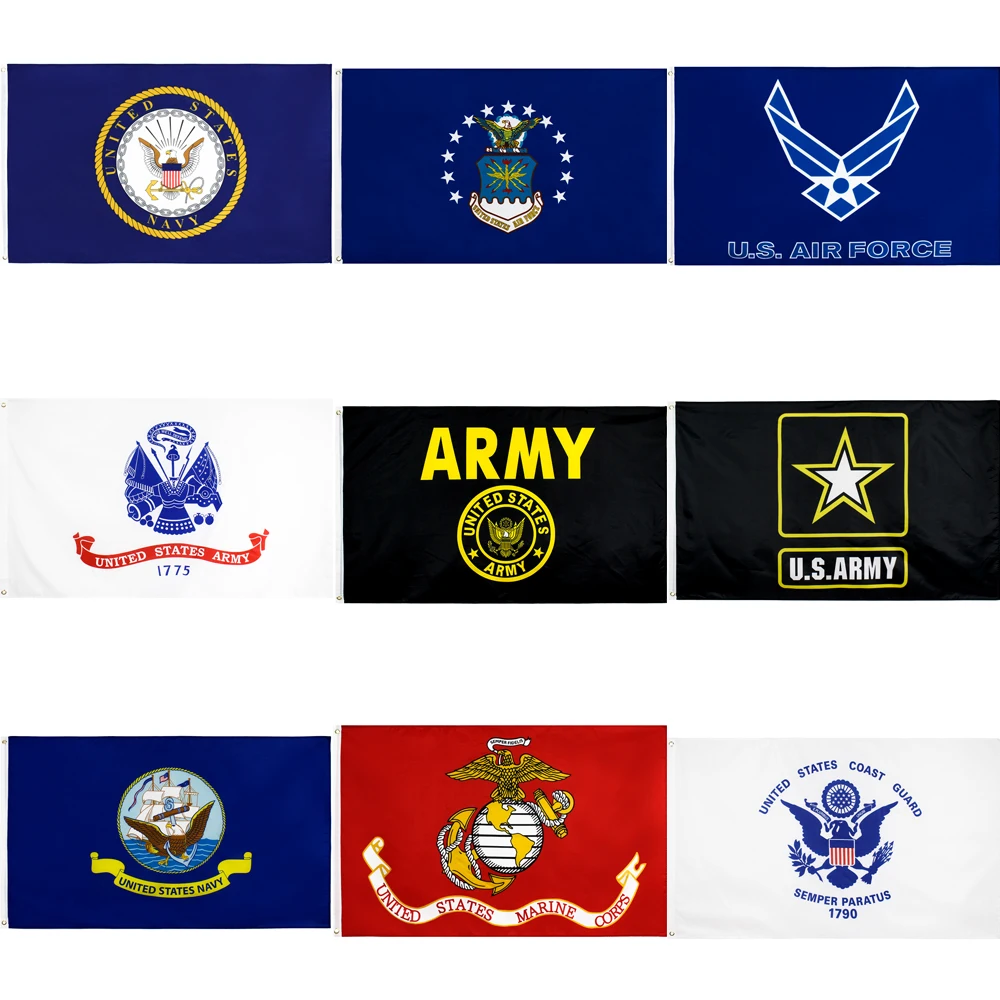 Blaue US Air Force Militärflaggen 3x5 Outdoor United States Air Force Flagge Banner mit 2 Ösen