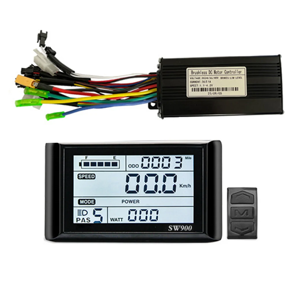 

24/36/48V 26A 750W Sine Wave Controller+SW900 Display For Ebike Electric Scooter Brushless Lithium Controller Sine Wave