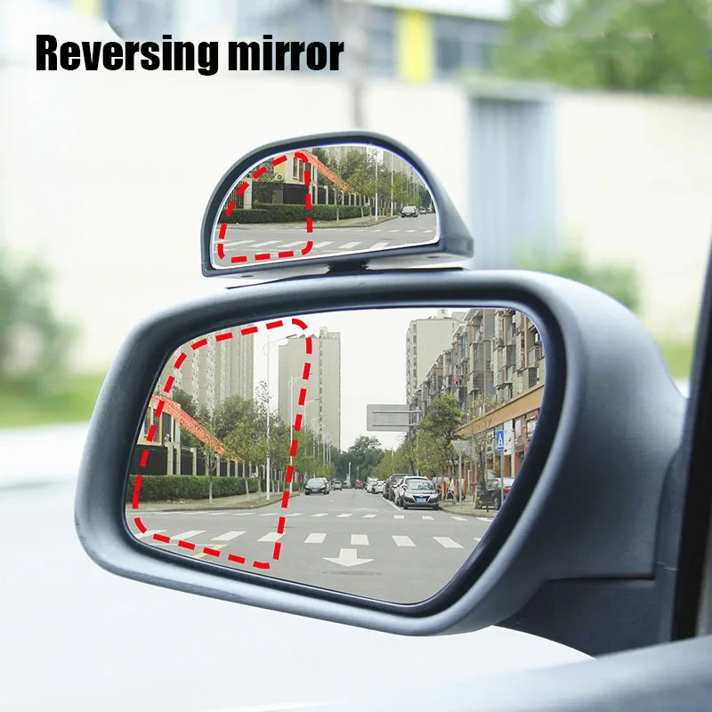 

Car Reversing Blind Spot Large Field of View Wide-Angle Auxiliary Mirror 360 Adjustable Car Auxiliary Rearview Blind Spot Mirror