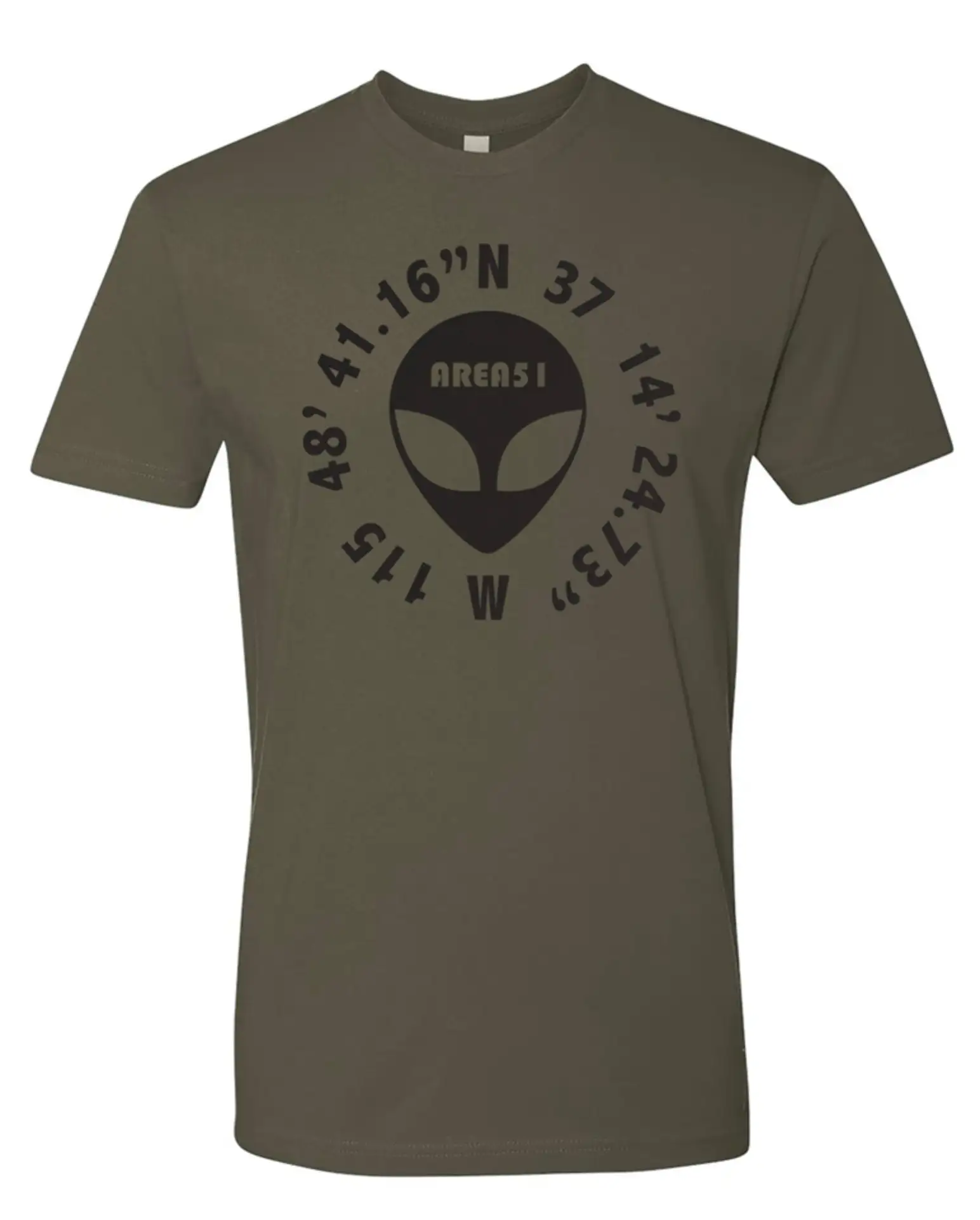 Area 51 T Shirt Coordinates UFO Crop Circles Roswell X Files Twin Peaks Weird Custom Vintage