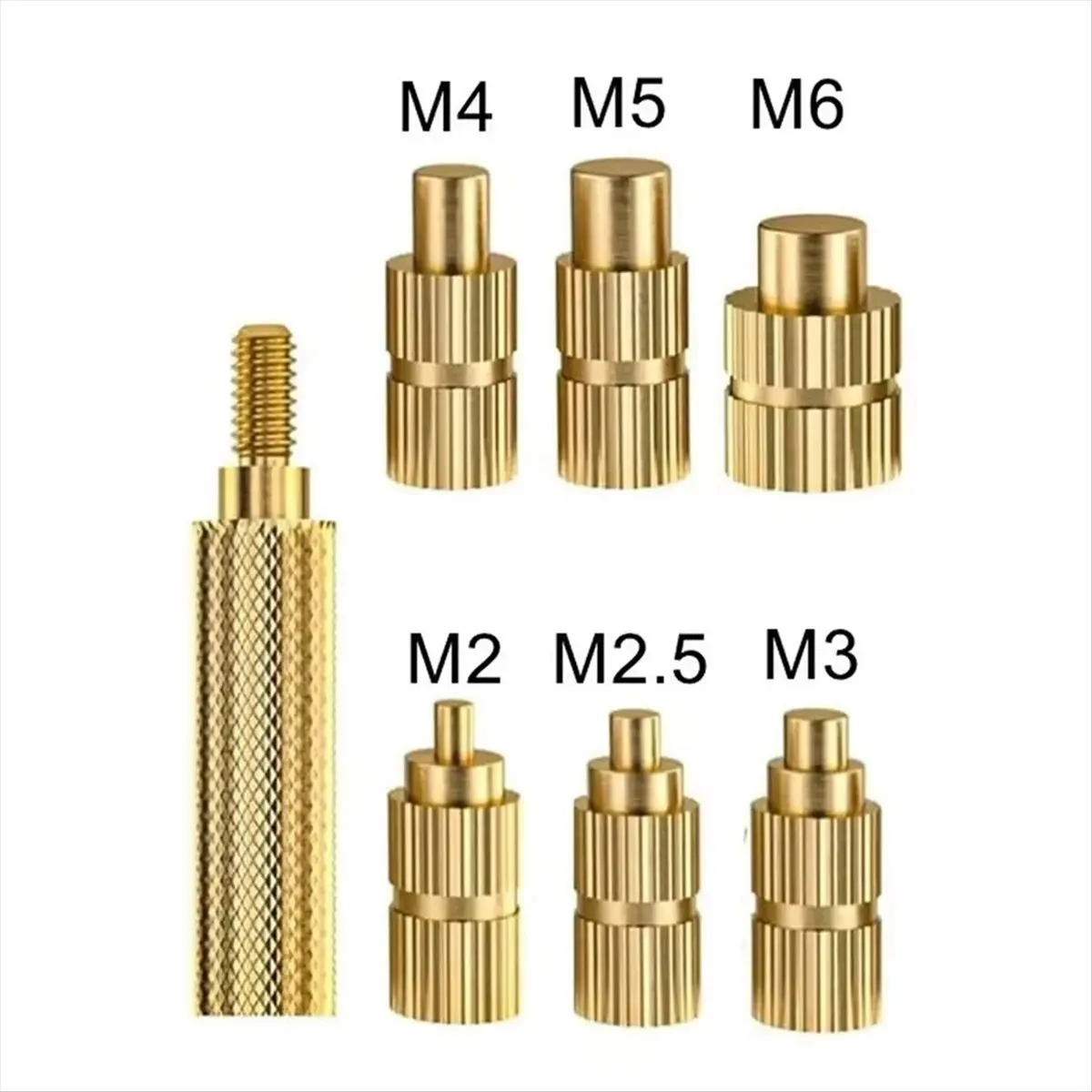 HOME USE-A Heat Set Insert Soldering Iron Tip Head M2-M6 Hot Melt Inset Nut Brass Embedded Thread Insertion Kit for Plastic EU P