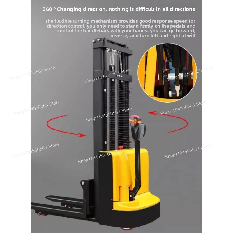 Small All-Electric Station-Driven Forklift - Electric Bottle Stacking & Warehouse Handling Truck for Loading/Unloading