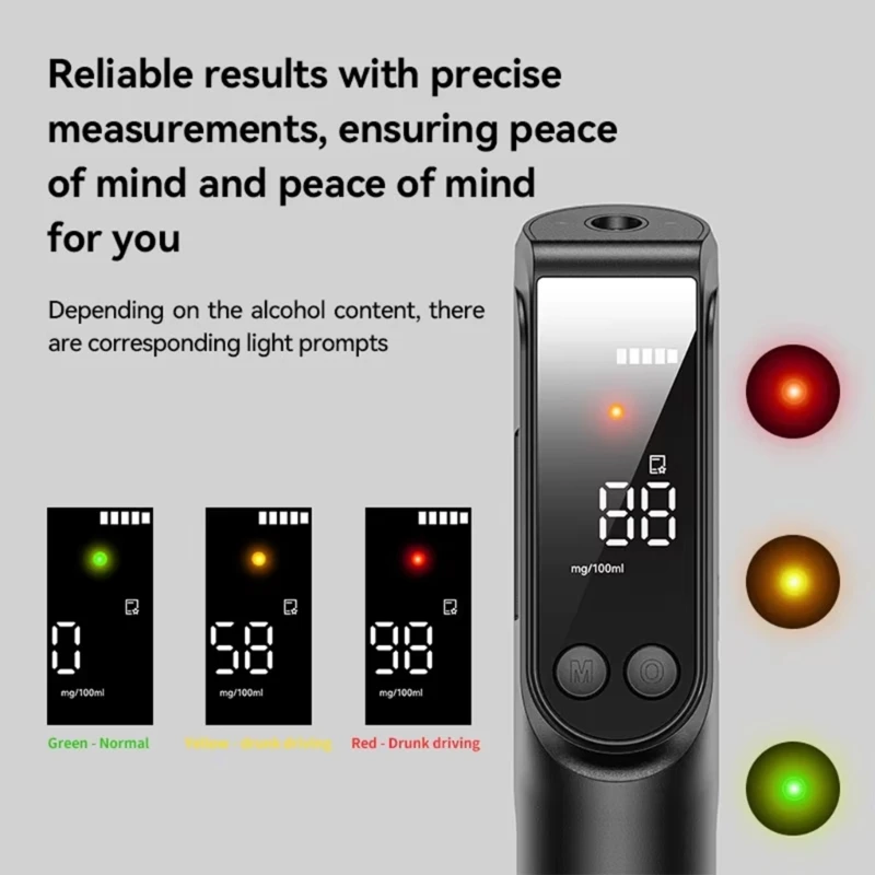 Rechargeable Alcohols Meter Accurate Digital Breathalyzer Alcohols Tester