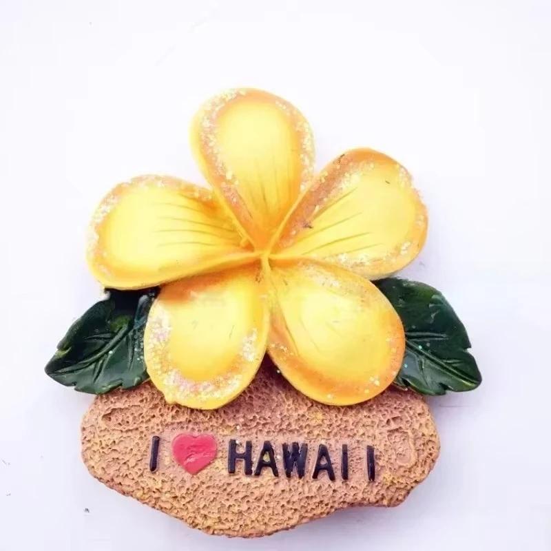 Resin 3D Tourist Attractions Souvenir Features United States Hawaii Creative Tile Refrigerator Magnetic Stickers USA
