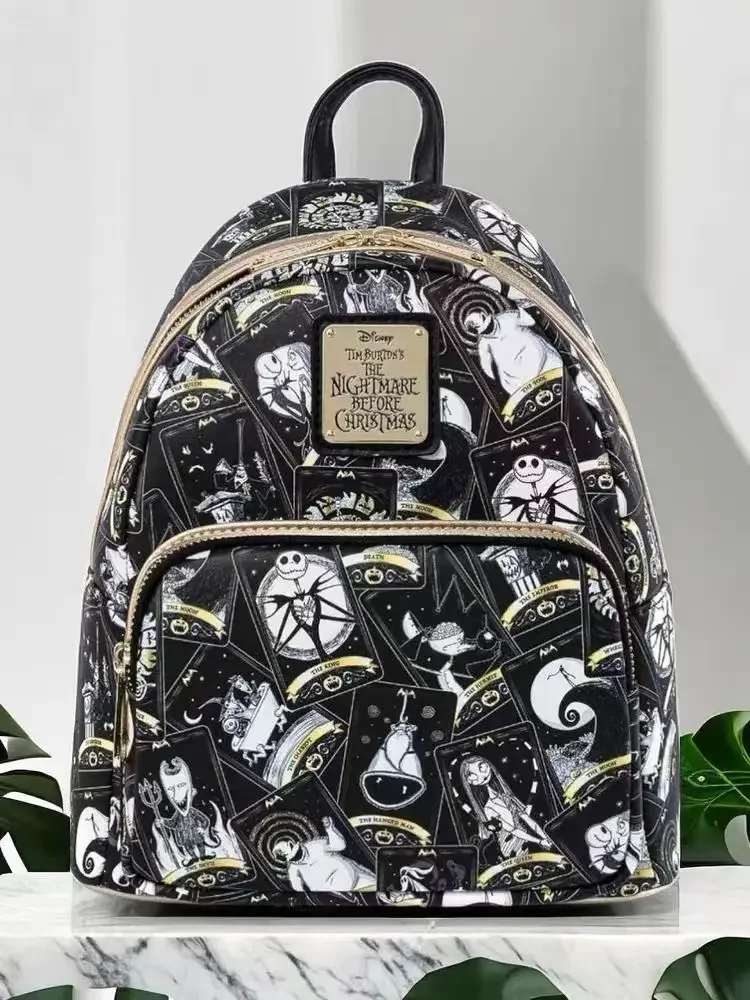 حقيبة ظهر The Nightmare Before Christmas Cartoon Jack Sally Cosplay حقيبة ظهر صغيرة للرجال والنساء حقيبة مدرسية كاجوال