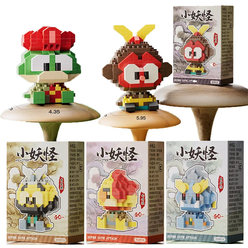 Nobody Building Blocks Mickey Elsa princess Little Goblin series Assembled Toy Cartoon Figurine Small Particle Gift DIY ornament