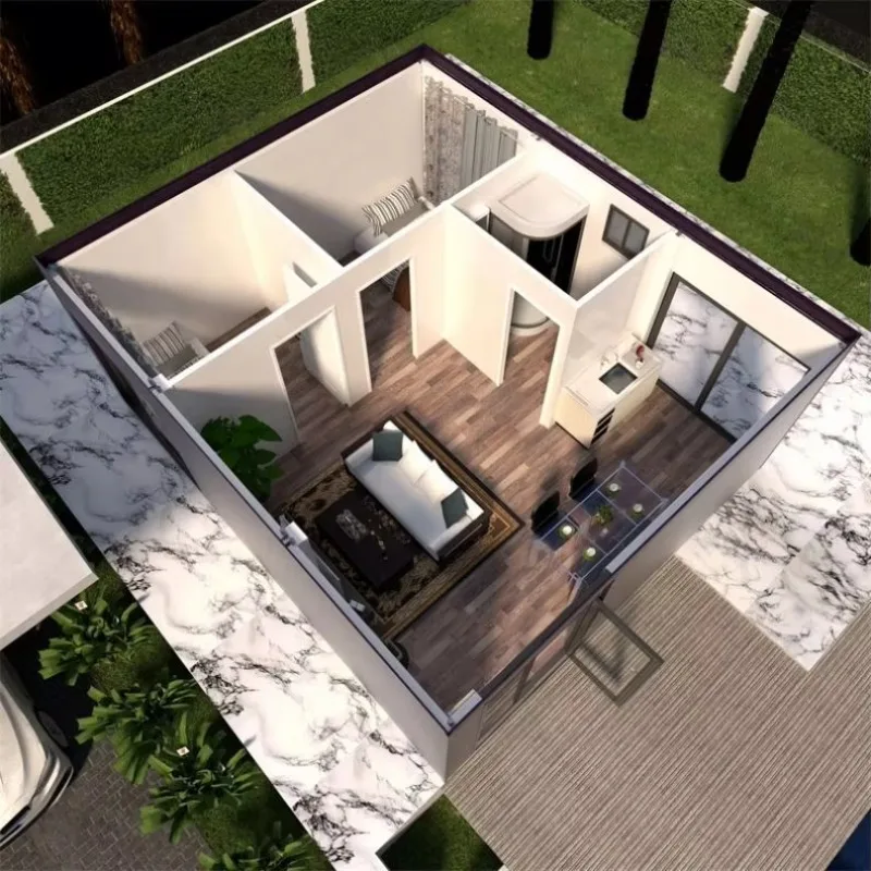 Factory Container House Custom Wholesale Price Tiny Home Eco-Friendly Modular Container House Prefab Double Wing Folding Room