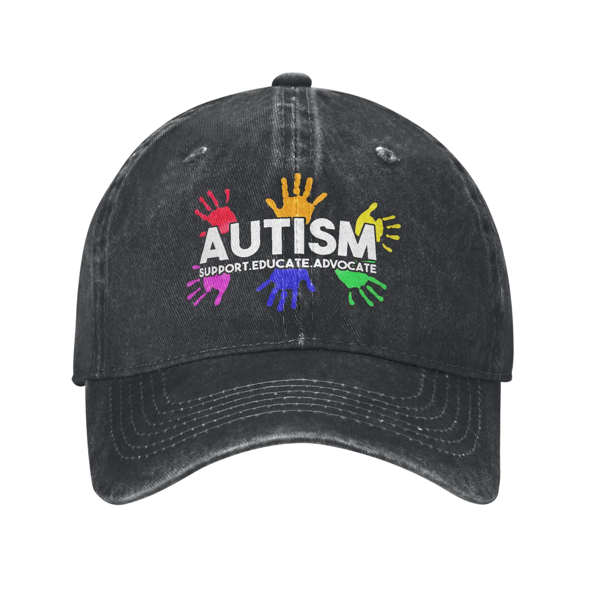 Summer Autism Awareness Respect Love Support Baseball Cap Sun  High Quality Washed Hip Hop Hats Unisex Men Casual Snapback Cap