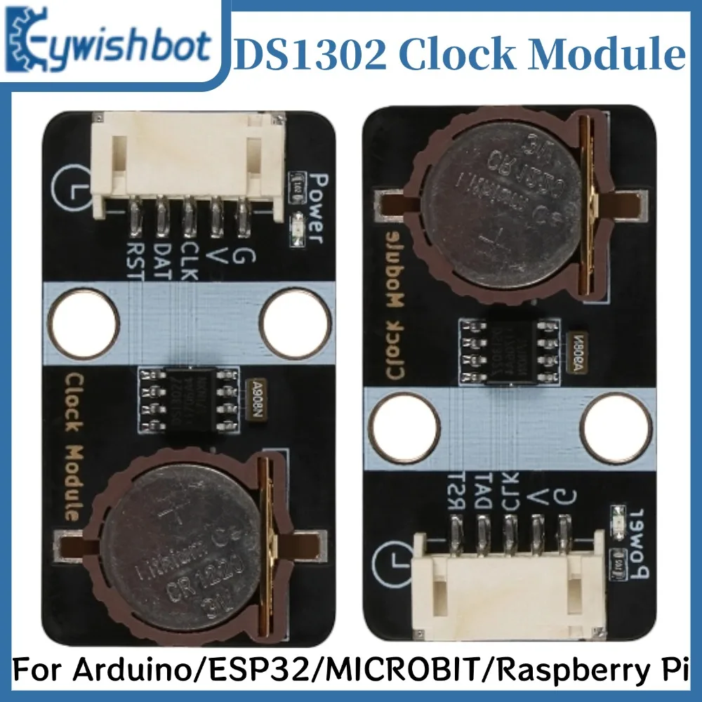 DS1302 RTC real-time clock module CR2032 button battery powered precise timing Arduino ESP32 Raspberry Pi Microbit