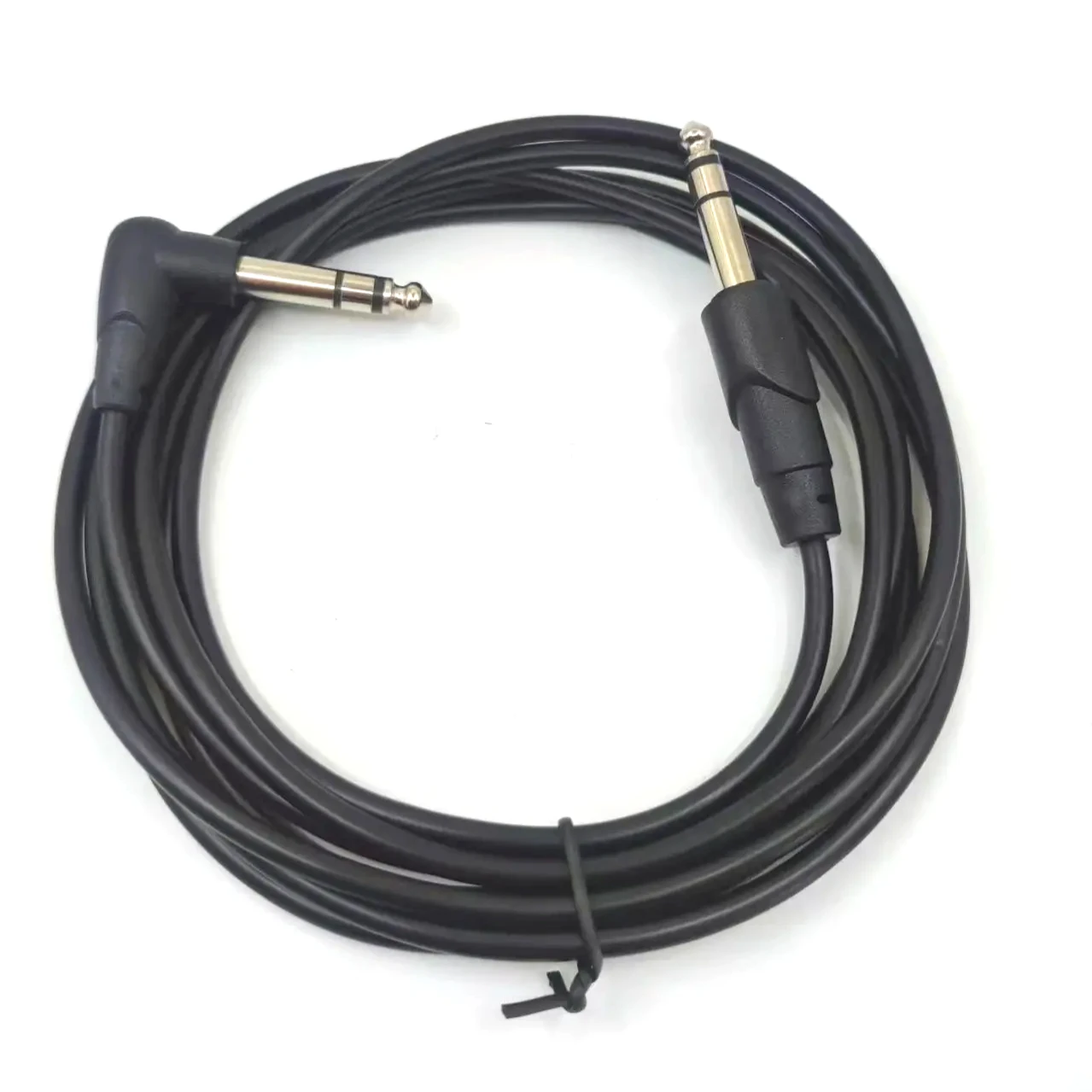 

1/4 TRS Instrument Cable Stereo Audio Wire Right angle to Straight 6.35mm Male Jack 6.5mm Balance Interconnect