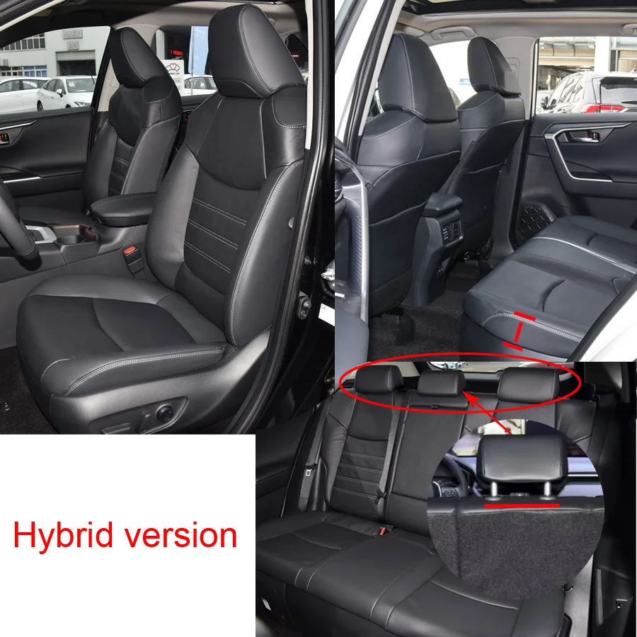 Car Special Seat Covers 5 seats For Toyota RAV4 2020 2021 2022 2023 2024 Hybrid/Gasoline Leather cushion Seat Protective Cover