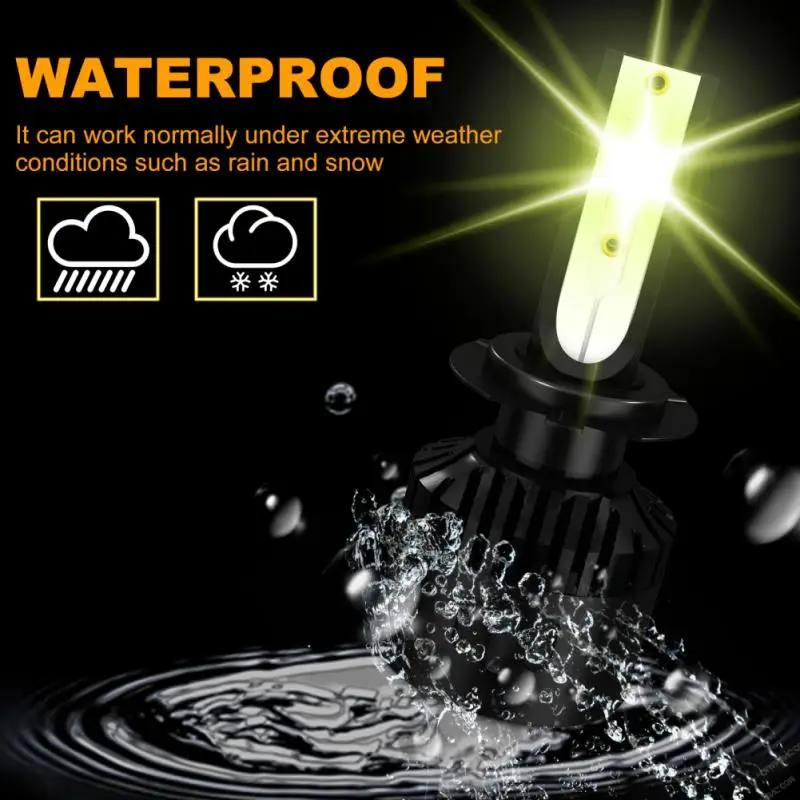 차량용 LED 헤드라이트 알루미늄 내구성 슈퍼 브라이트, 실용적인 휴대용 자동차 액세서리, 범용 자동차 용품, H7