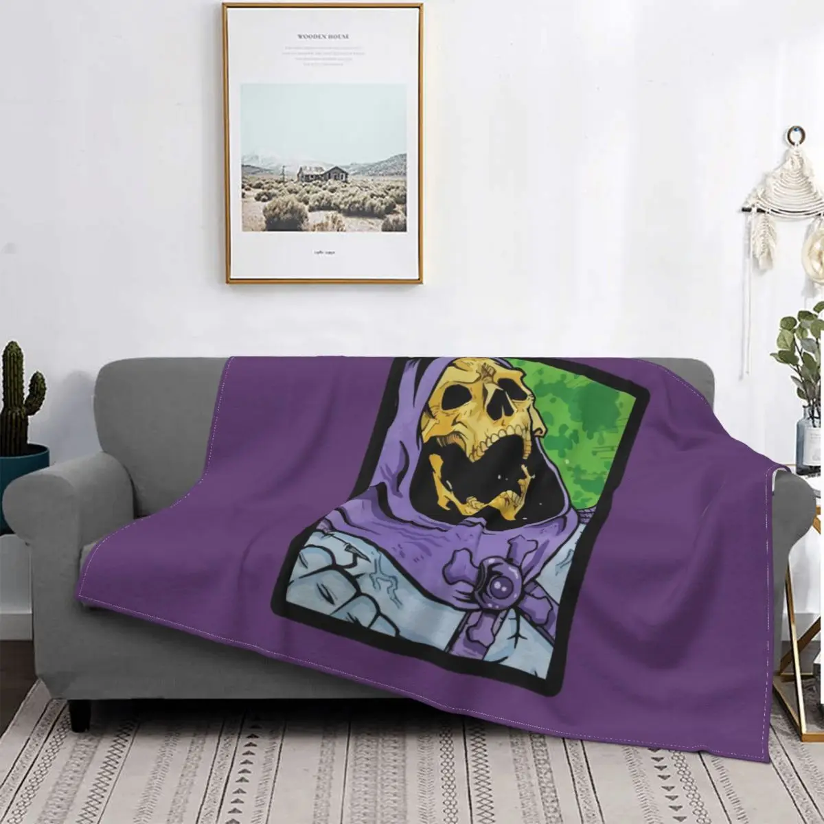 SKELETOR Blanket he man and the masters of the universe Fleece Awesome Warm Throw Blankets for Home Restaurant Autumn/Winter