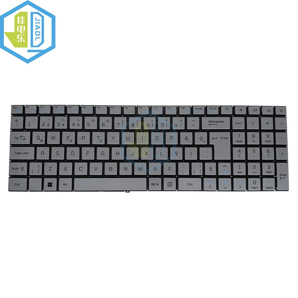 Imagem -04 - Turco Qwerty Teclado para Notebook Casper Nirvana Teclado de Substituição Cinza tr sem Retroiluminação C600 C500 C550 V6329b Novo tr