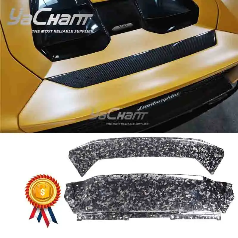 Car-Styling Forged Carbon Golden Sand Weave / Dry Carbon Rear Trunk Fit For 2019-2023 Huracan EVO & RWD & Spyder Rear Trunk