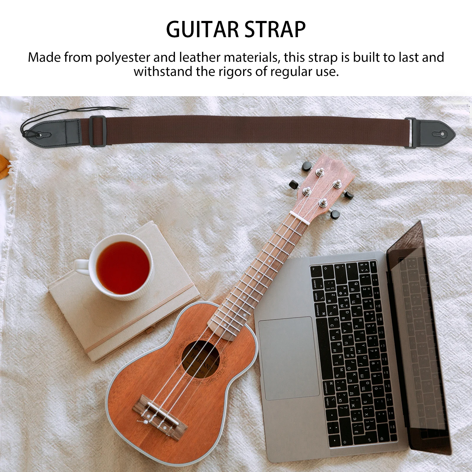 4 шт. регулируемый гитарный ремень для бас-гитары, широкий удобный ремень для электрической акустической гавайской гитары, прочный аксессуар для инструмента