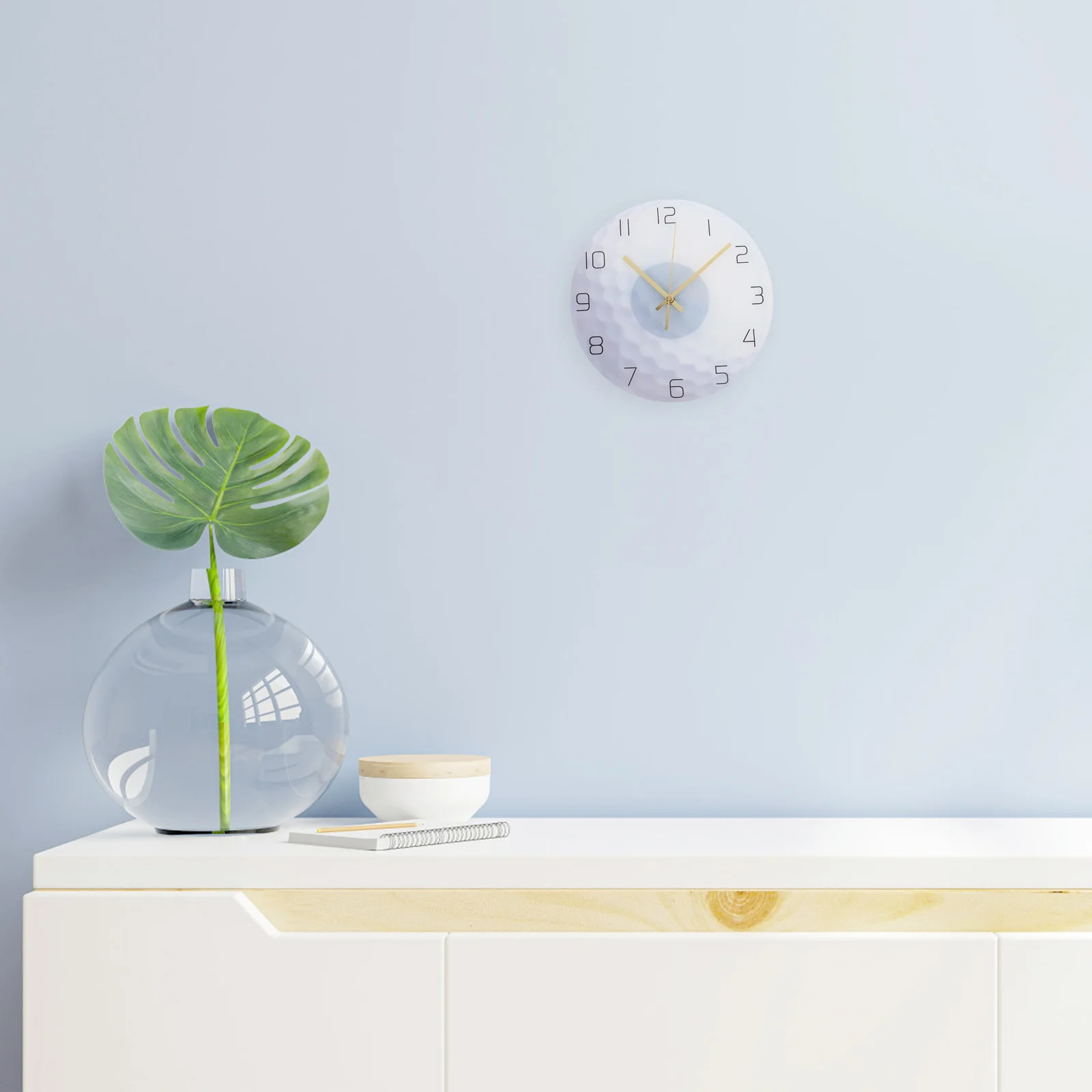 

Golf Ball Wall Clock Silent Acrylic Hanging Clock Large Arabic Numbers Modern Decorative Timepiece For Living Room Bedroom