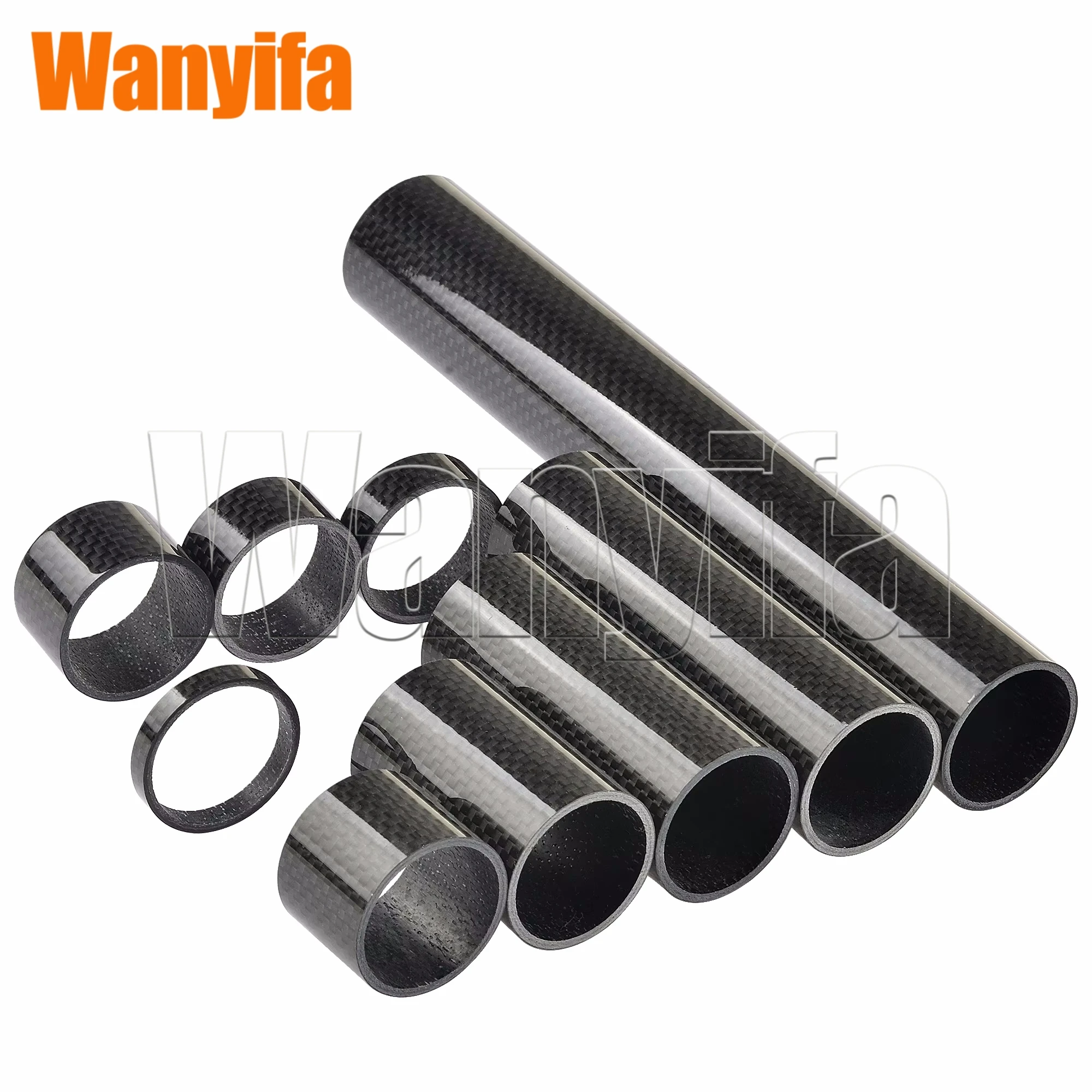 Wanyifa Full Carbon Fiber Gaskets 5mm-60mm Bicycle Fork Gasket MTB Headset Stem Spacers for Bicycle Accessories