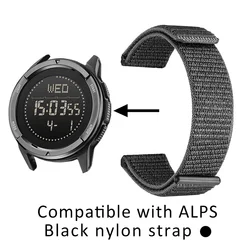 ALPS Watch Woven Mesh Strap With Lightweight Breathable Sports Velcro Strap Compatible Models