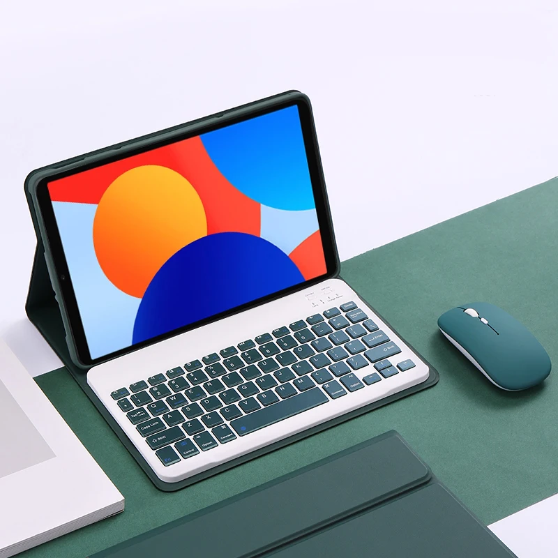 

Case with Keyboard and Mouse for Xiaomi Redmi Pad SE 4G 8.7 inch Stand Keyboard Case US English Layout Keyboard Rechargeable