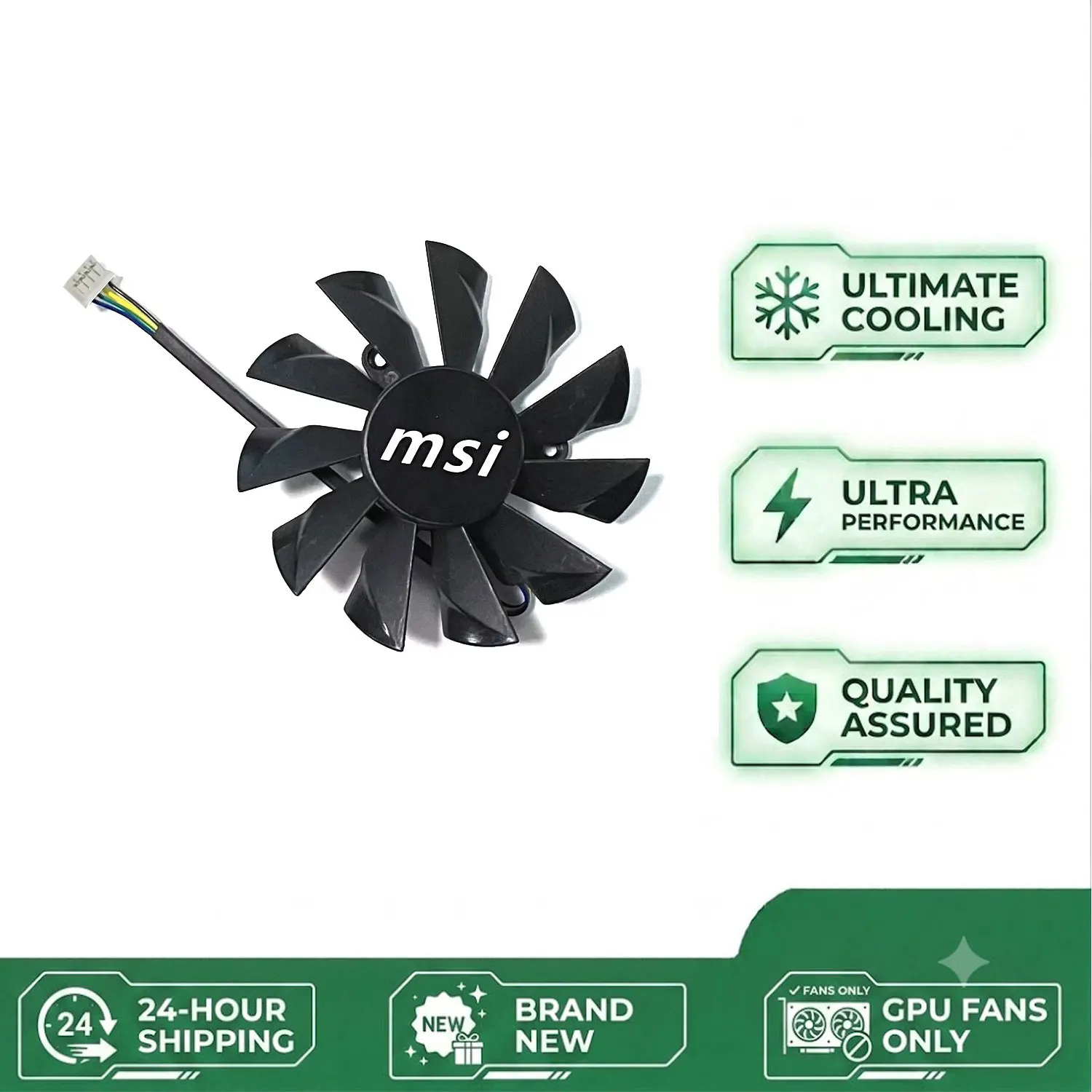 NEW Suitable for MSI R6770 N550GTX-Ti/N650/R7 250/N450 graphics card cooling 85MM 4PIN PLA09215B12H