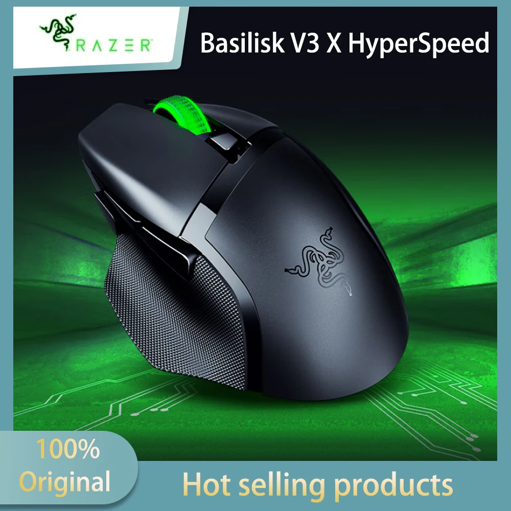Razer Basilisk V3 X HyperSpeed Wireless Gaming Mouse: Mechanical Switches Gen-2-5G Advanced 18K Optical Sensor Chroma RGB 9
