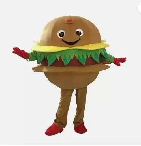 

2025 New Adult Hot Sale Foam Cute Hamburger Cartoon Mascot Costume Plush Christmas Fancy Dress Halloween Mascot Costume