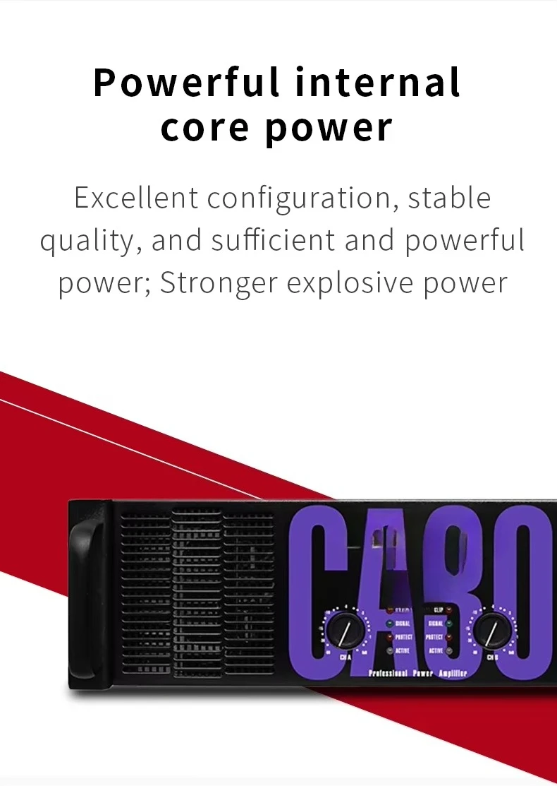 Good Quality  CA30 OEM Two-stage Class H 2*1450W 2ch Bass Audio Power Amplifier Board Module for Active Speaker