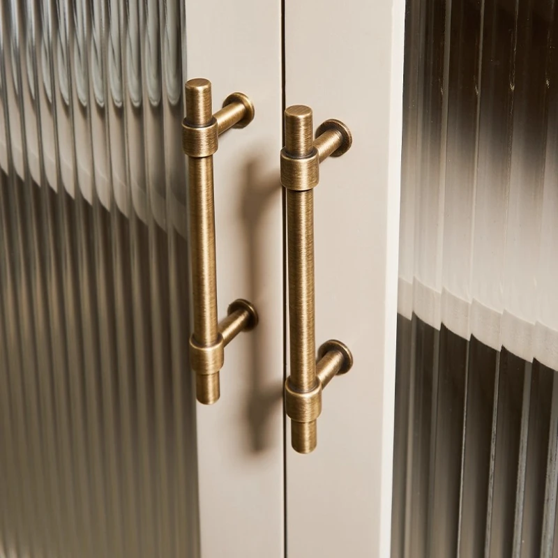 مقبض درج خزانة ملابس بسيط وحديث، مقبض كابينة نحاسي عتيق لأجهزة الأثاث الخارجي لغرفة النوم في المطبخ