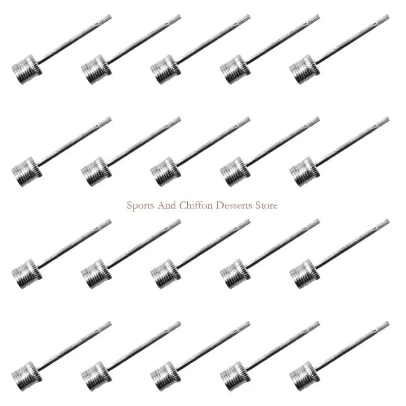 20 ชิ้นวาล์วอากาศพองอะแดปเตอร์ปั๊มเข็มสแตนเลสเข็มพองเข็มสำหรับวาล์วฟุตบอลบาสเก็ตบอลฟุตบอล K1yf