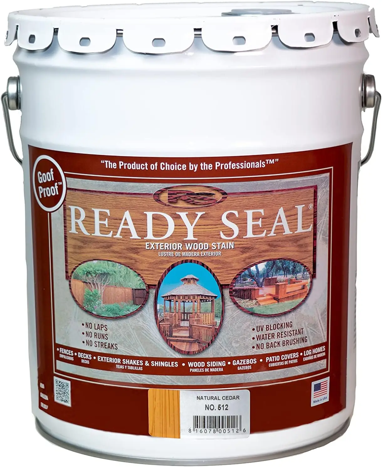 

Ready Seal 512 5-Gallon Pail Natural Cedar Exterior Stain and Sealer for Wood