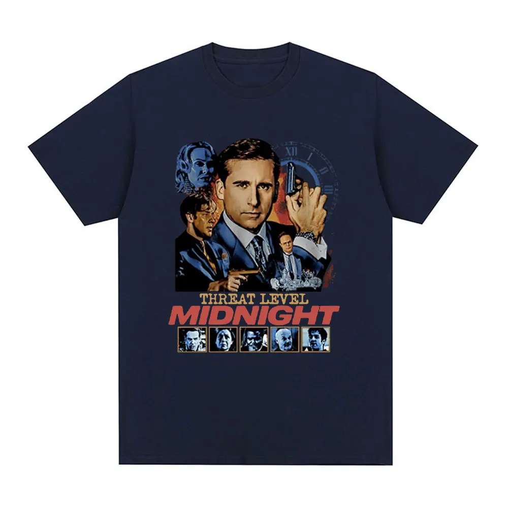 Threat Level Midnight Michael Scott Homage T Shirt Tv Series The Office Dwight Schrute Jim Halpert T-shirt Cotton Loose T Shirts