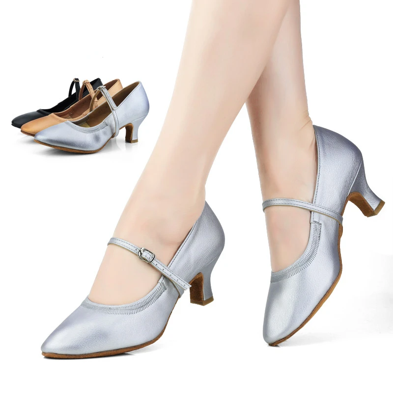 XIHAHA Frauen Neue Moderne Tanz Schuhe Mädchen Standard Tanzen Schuhe Mit Hohen Absätzen Ballsaal Latin Dance Schuhe für Frauen 3,5 5 7CM Ferse