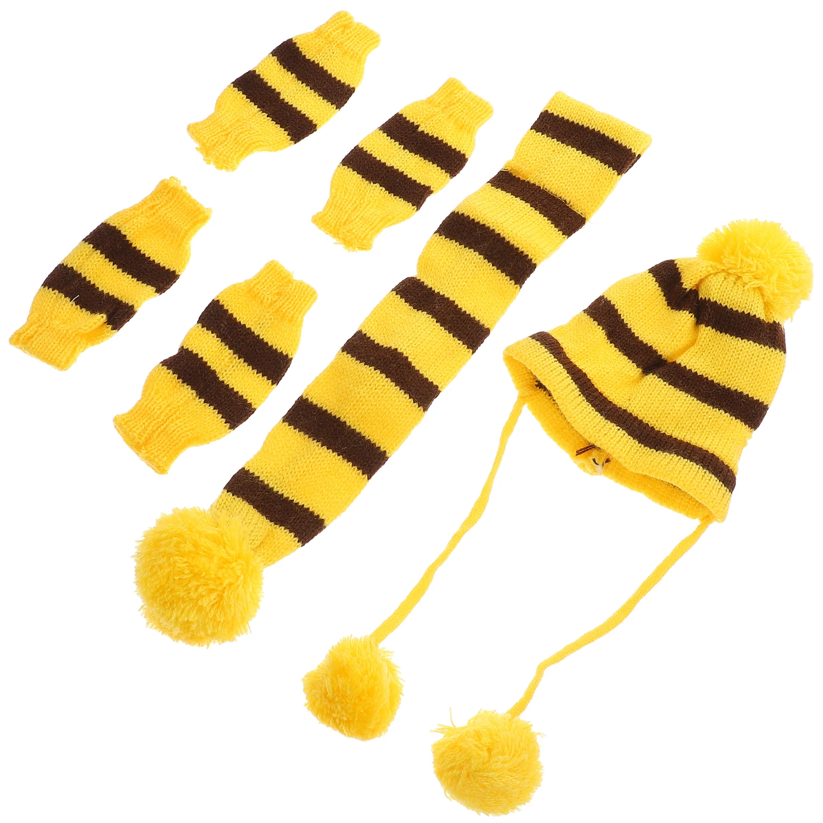 

Dog Scarf Set Winter Dog Warm Costume Accessories Knitted Costume for Pet Dogs Holiday Photo Christmas Party Pet Supplies