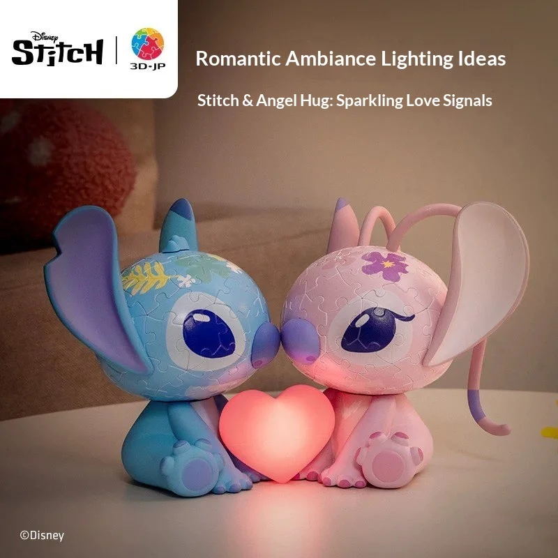 

Disney 3D-JP Lilo & Stitch 3D Puzzle Toys Anime Stitch Figurines Angel 3D Puzzle Night Light Girls Kawaii Stitch Night Lamp Gift