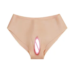 Simulated Silicone Fake Vagina Underwear Briefs Panties Hiding Penis For Crossdresser Transgender Shemale Dragqueen Cosplay