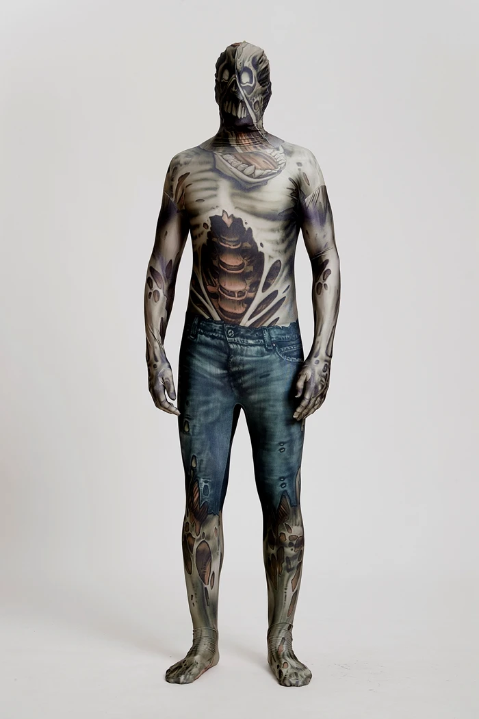 Disfraz de actuación de Halloween para mujer, disfraz de esqueleto, vaquero zombi, riesgo biológico, Terror, ropa de juego de rol, nailon Dr