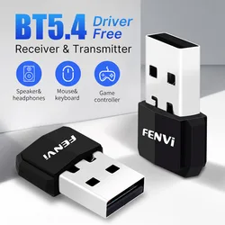 USB Blue-tooth 5.4 Dongle Adapter Wireless Driver Free Mouse Keyboard Music Audio Card Receiver Transmitter Speaker for PC