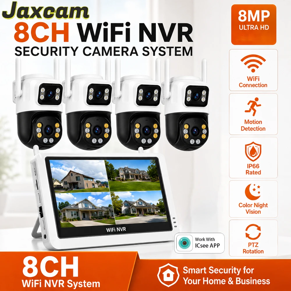 Nvr Kit 8 Channel - Kit NVR WiFi inalámbrico de 8